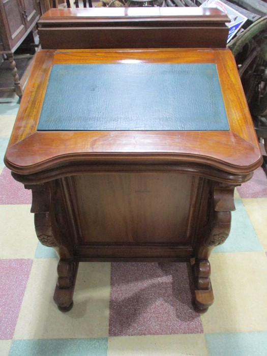 A reproduction Davenport with drawers on both sides - Image 2 of 6