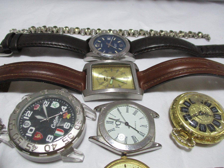 A collection of items including silver necklaces, bracelet, spoon, watches etc. - Image 2 of 3