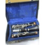 A cased Corton clarinet