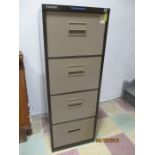 A Vickers four drawer filing cabinet- key in office