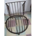 Two cast iron hay mangers- both A/F