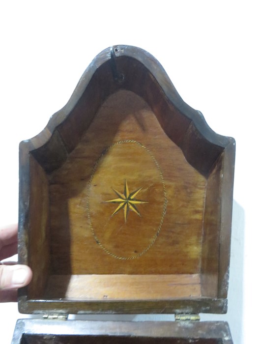 A converted Georgian mahogany knife box with boxwood stringing - Image 2 of 7