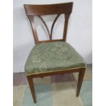 An elegant 19th century inlaid bedroom chair, possibly Dutch