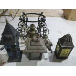 Four vintage lanterns