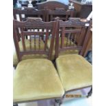 A set of 4 Edwardian dining chairs