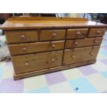 A pine chest of 8 drawers