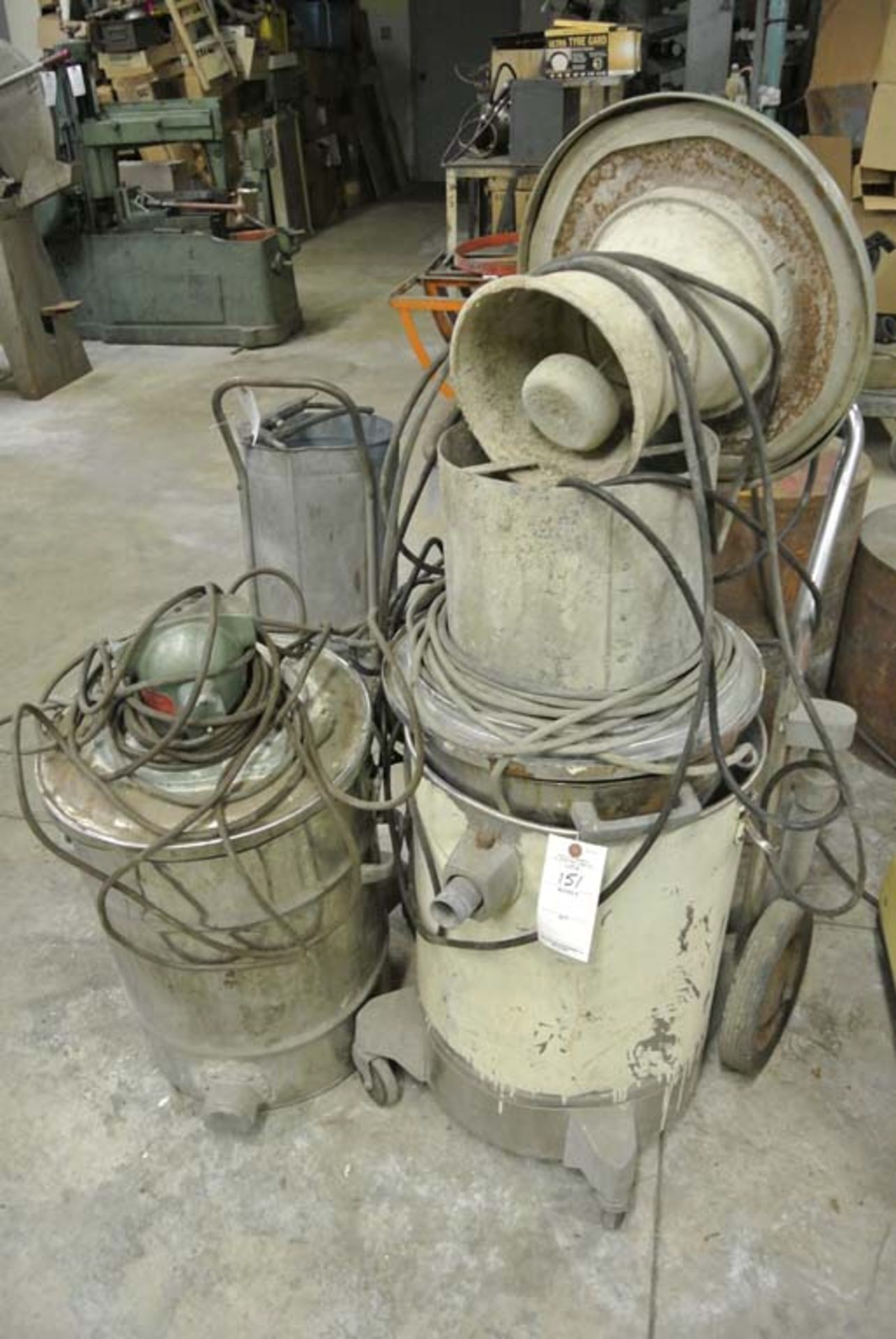 (S)~ (Lot of 2) Industrial Shop Vacs w/ Extra Vacuum Head