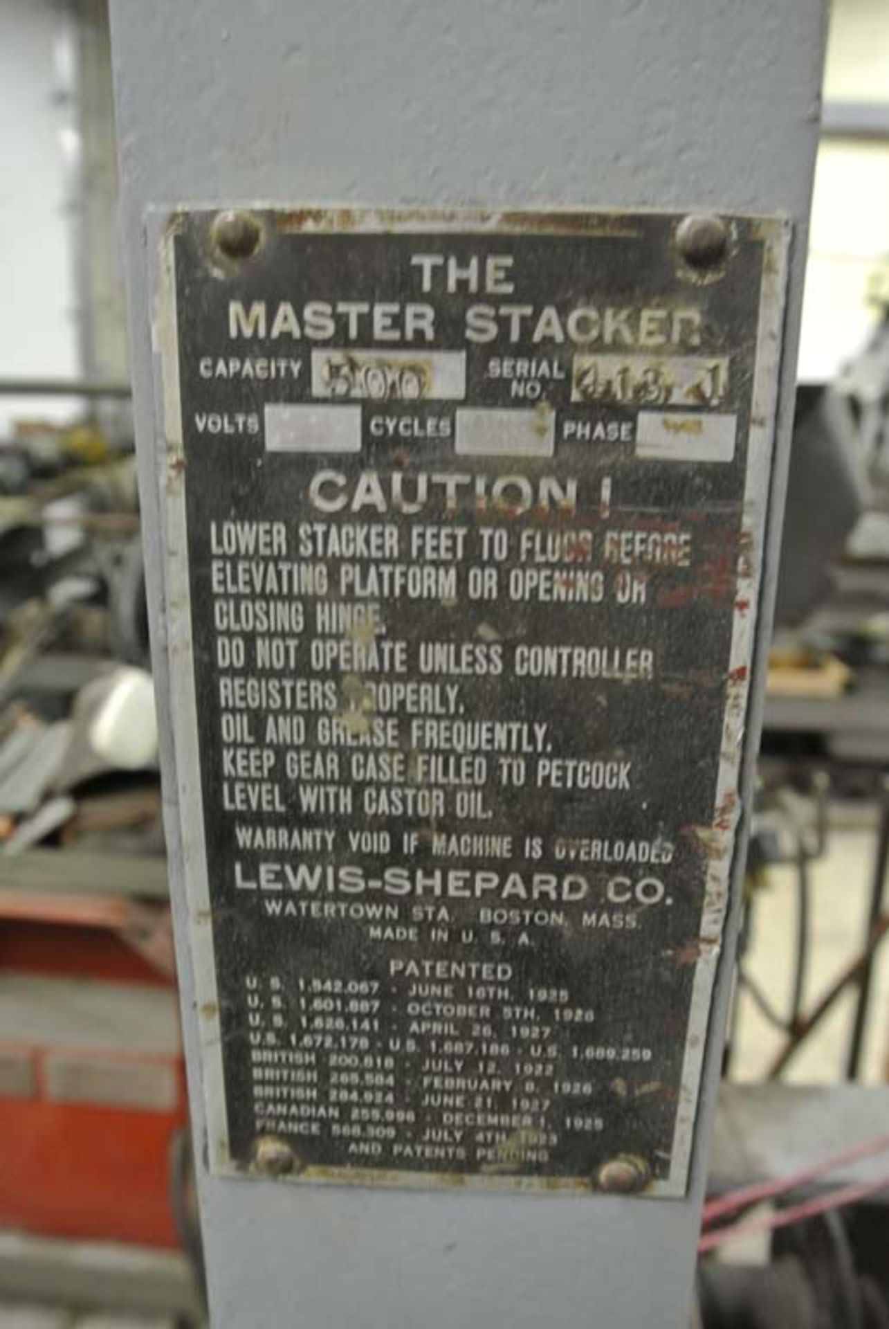 (S)~ Master Stacker 500lb Material Lift - Image 2 of 5