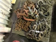 PALLET OF LIFTING CHAINS, AS SHOWN, UNTESTED