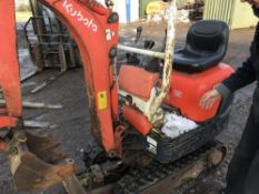 KUBOTA K008 MICRO EXCAVATOR YEAR 2008,