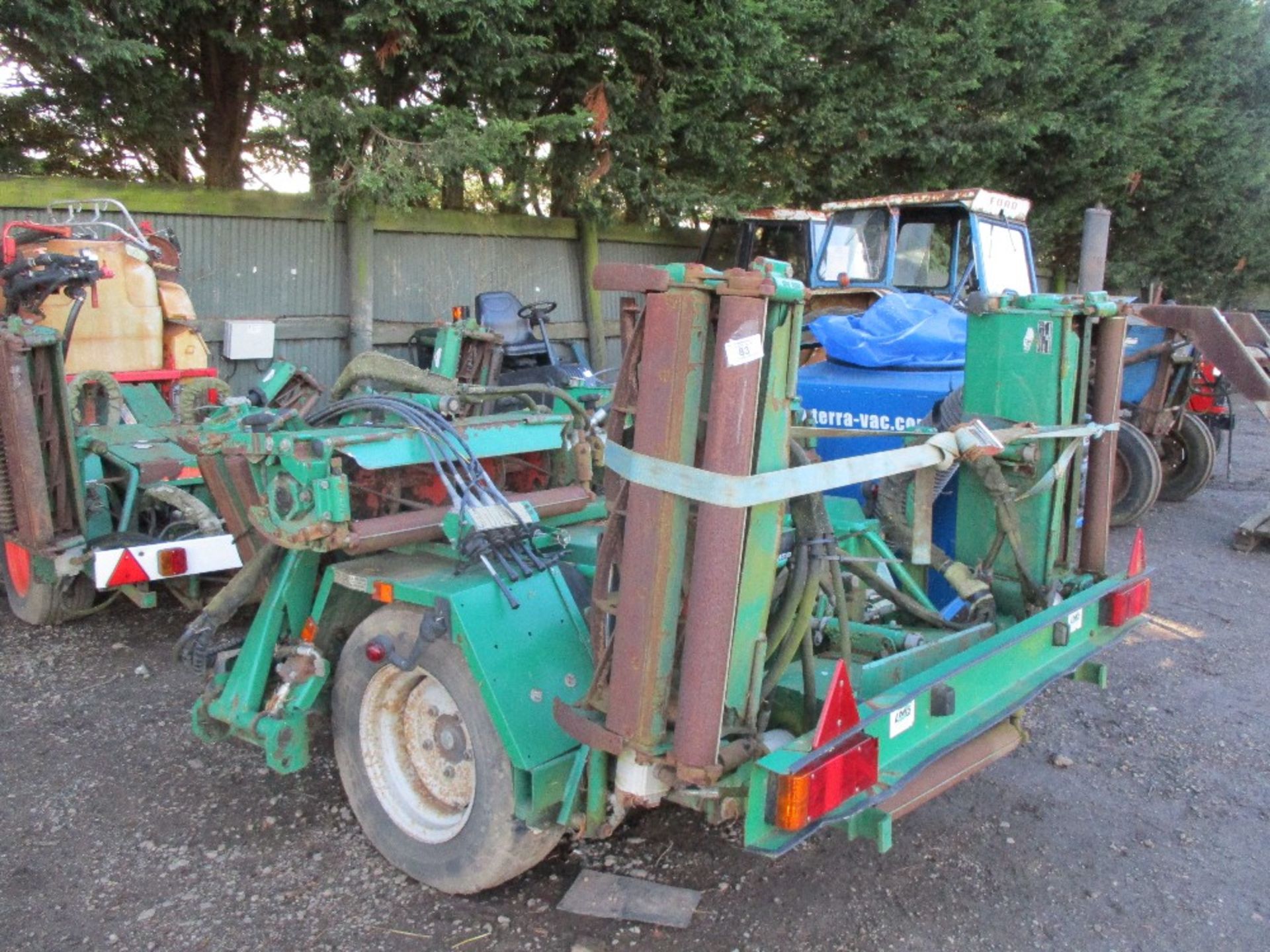 Set of Ransomes PTO driven gang mowers
