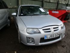 MG ZR CAR, SILVER, REG:LJ55 GZH