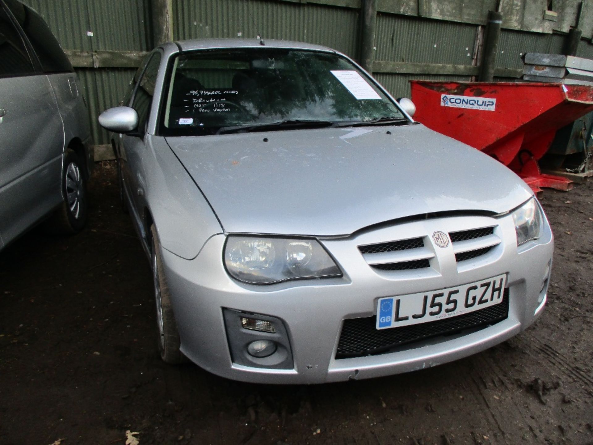 MG ZR CAR, SILVER, REG:LJ55 GZH