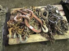 PALLET OF LIFTING CHAINS, AS SHOWN, UNTESTED