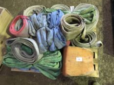 PALLET OF ASSORTED LIFTING SLINGS, UNTESTED