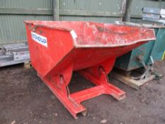 RED FORKLIFT TIPPING SKIP