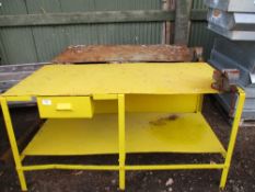 2NO METAL WORK BENCHES C/W VICES