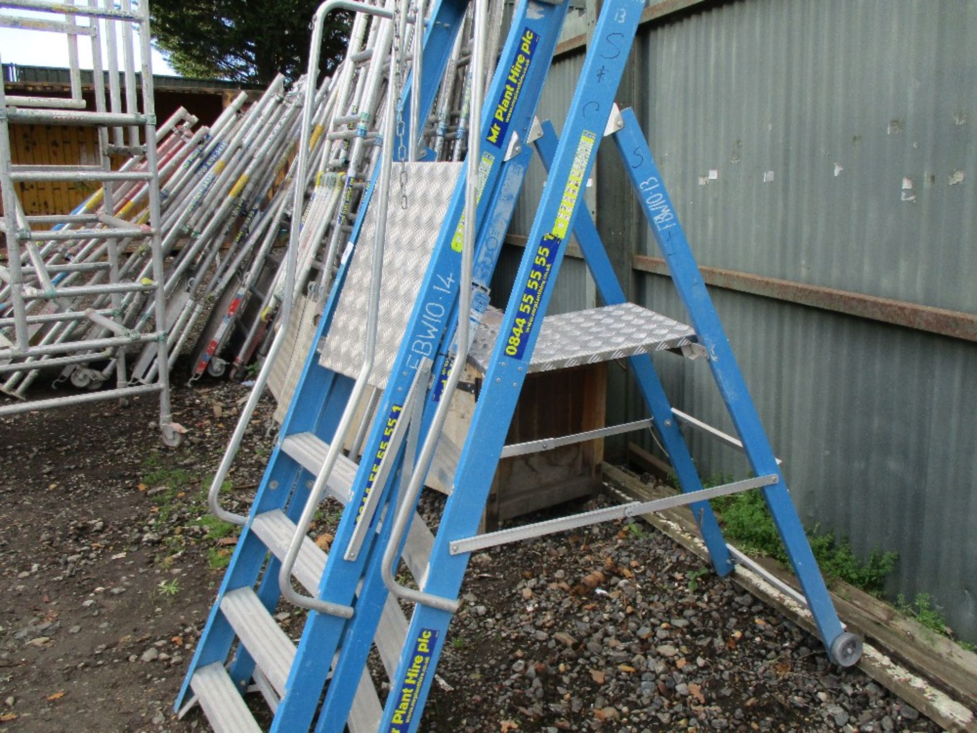 2NO SETS OF BLUE GRP STEP LADDERS