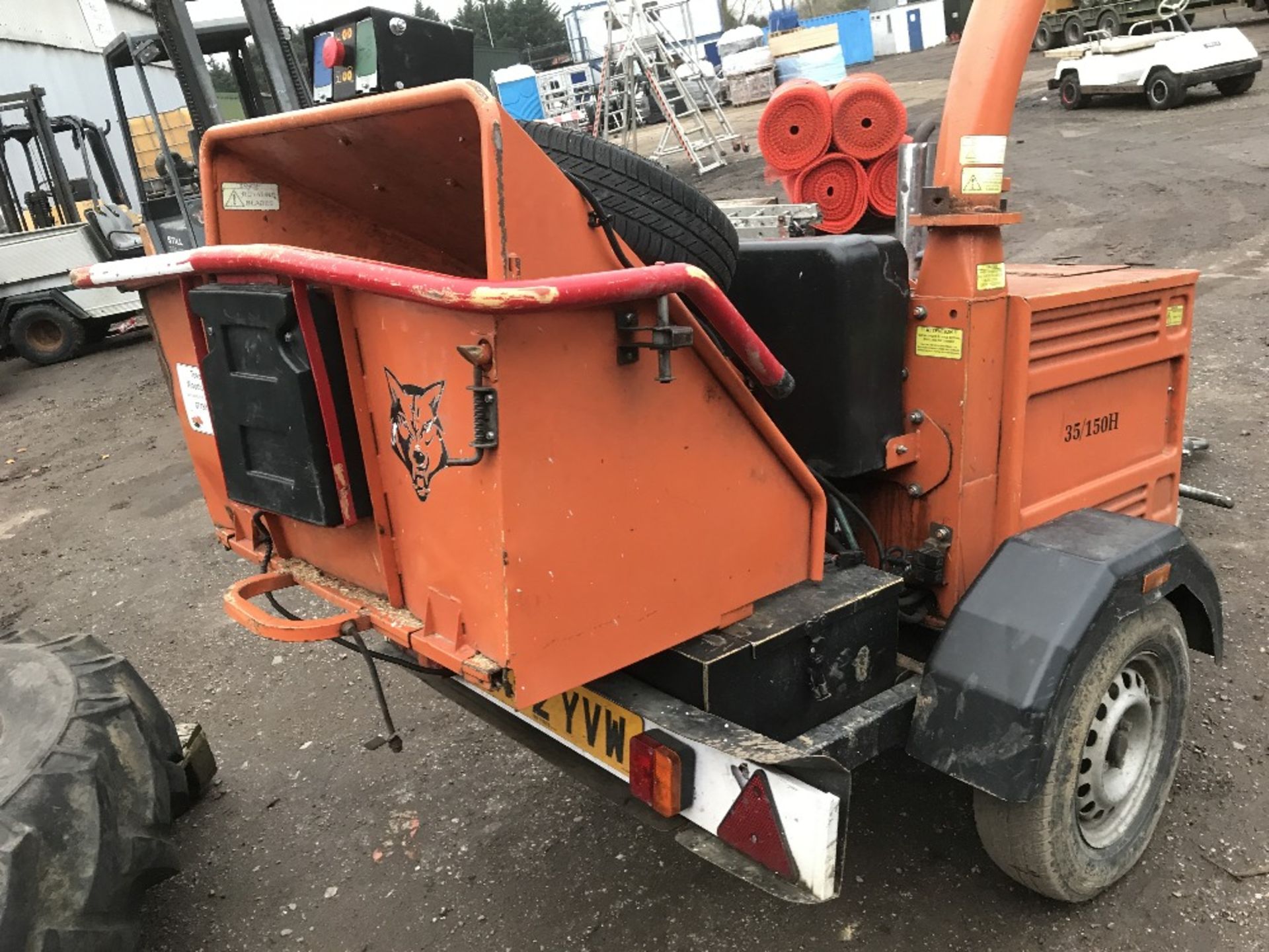 TIMBERWOLF 35/150H TOWED SHREDDER YEAR 2003 KUBOTA ENGINE