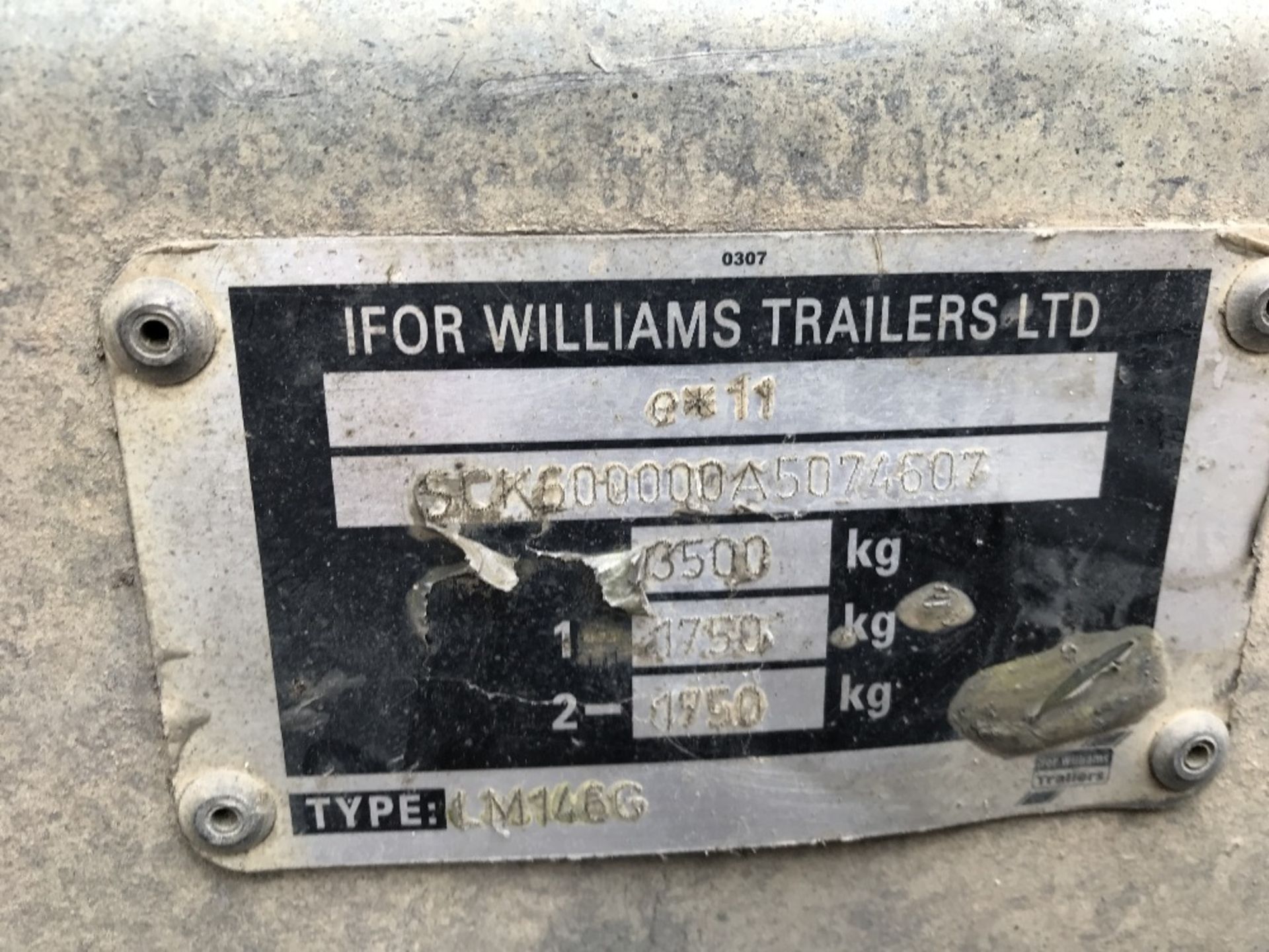 IFOR WILLIAMS LM146G TWIN AXLED DROP SIDE TRAILER SN:SCK600000A5074607 FULL WIDTH RAMP INCLUDES - Image 3 of 6