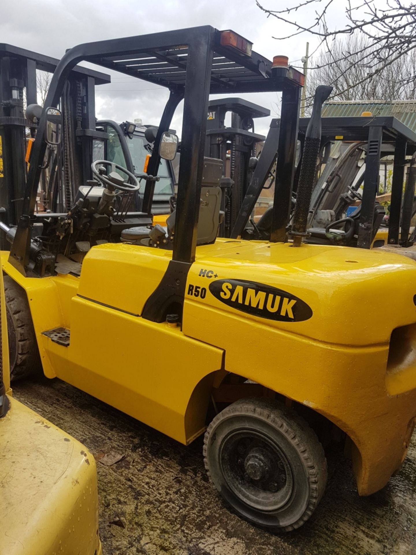 Samuk r50d 5 ton diesel forklift fitted with side shift 1400 rec hours - Image 2 of 3