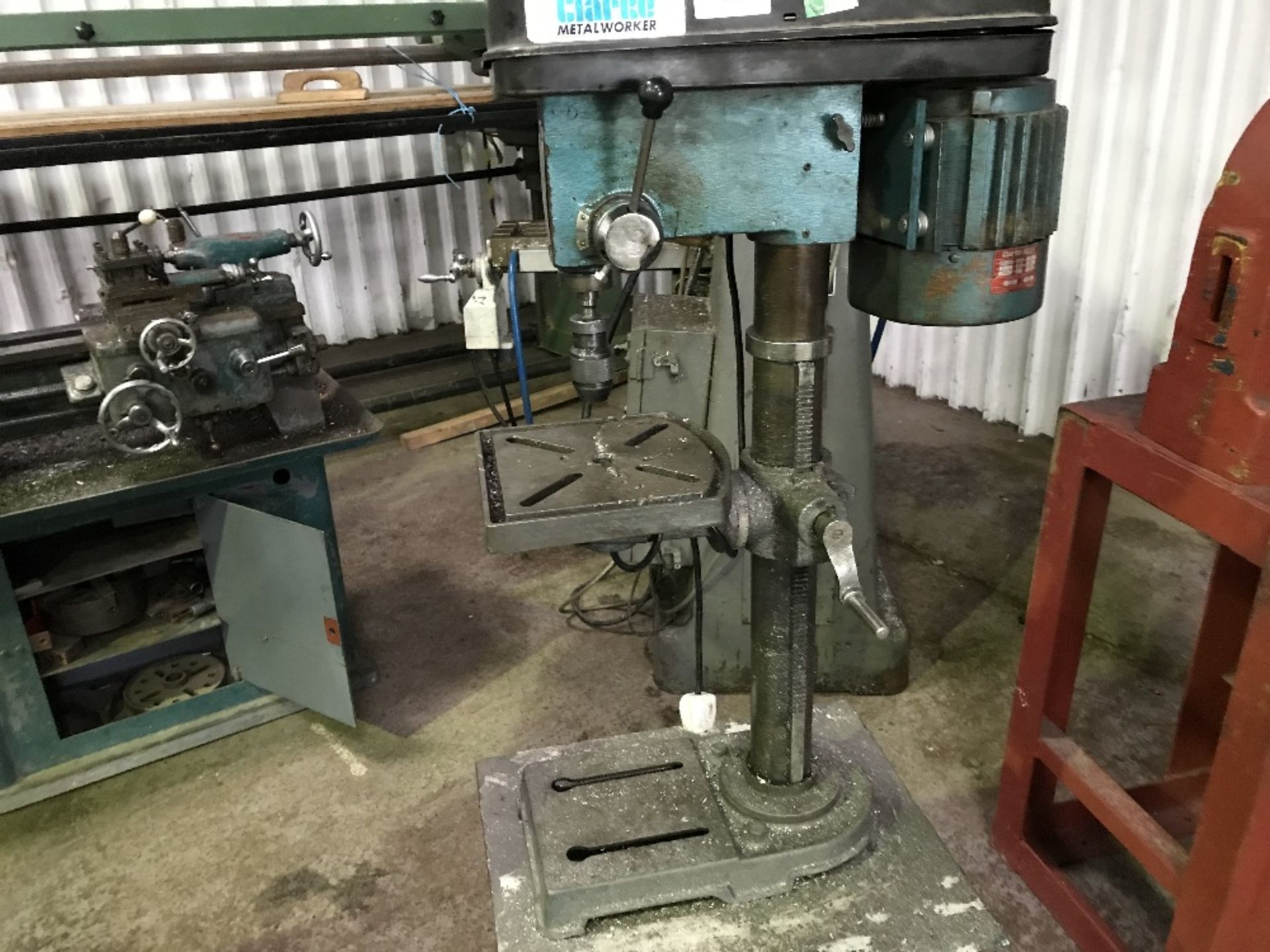 CLARKE METAL WORKER PILLAR DRILL, RECENTLY REMOVED FROM WORKING ENVIRONMENT