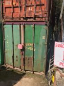 2OFT GREEN CONTAINER TYPE SECURE STORE, EMPTY