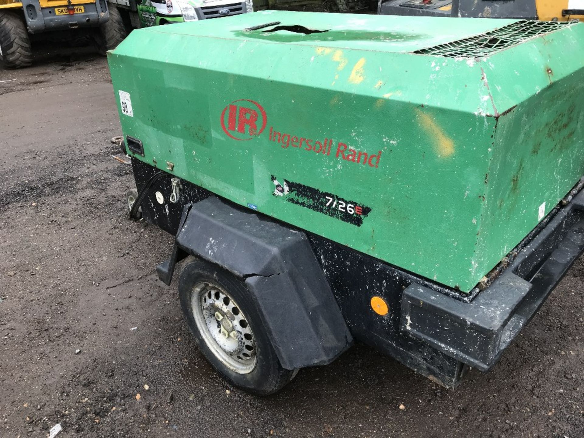 Ingersoll Rand 726 compressor, yr2006 PN:2090FC SN:SCZ726EFX6Y107234 when tested was seen to run and