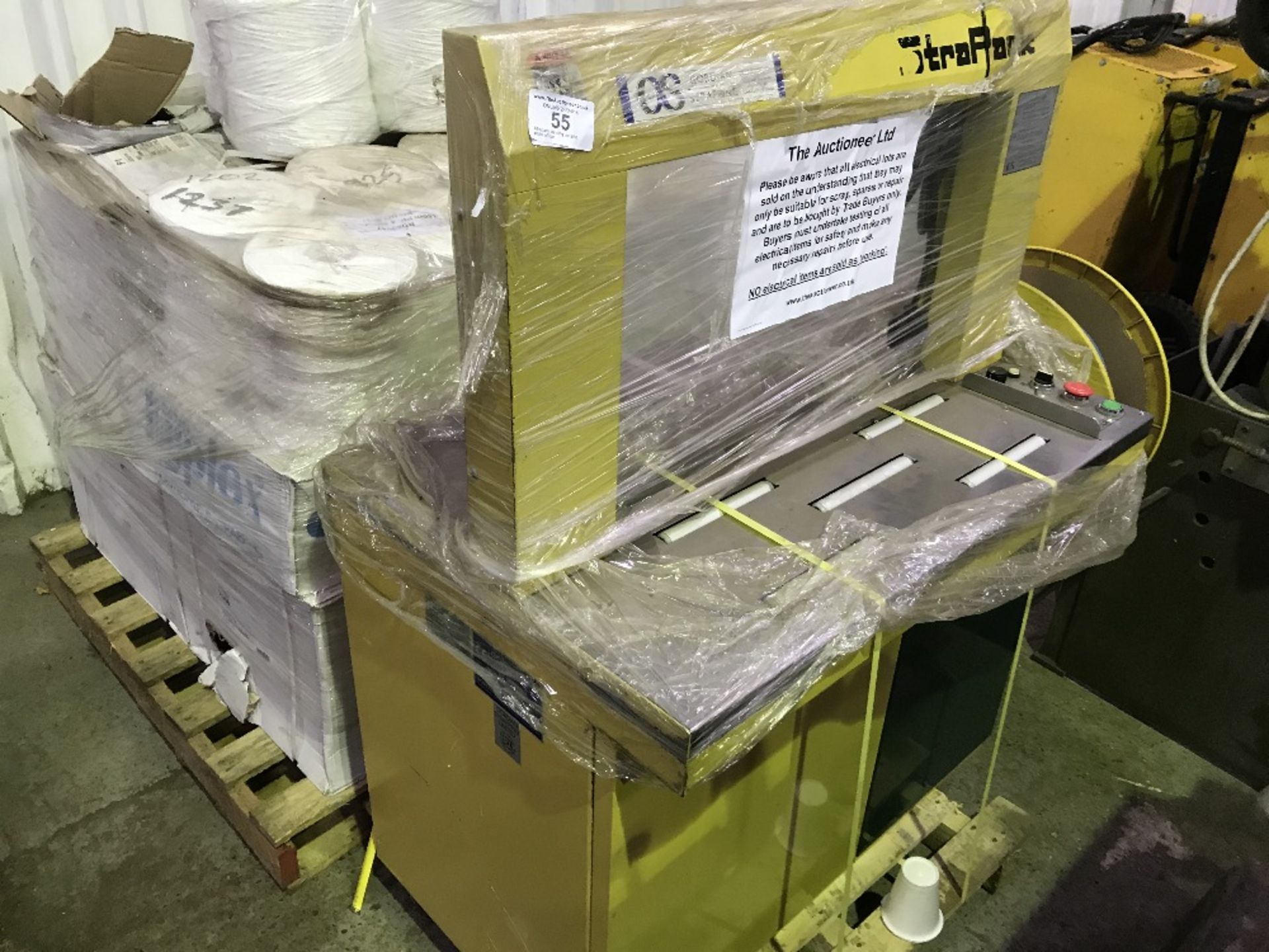 Strapack banding unit plus pallet of banding material...NO VAT ON HAMMER PRICE