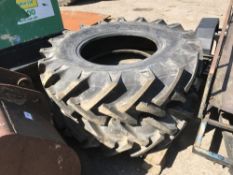 PAIR ON LITTLE USED ALLIANCE 15.5/80-24 TELEHANDLER TYRES