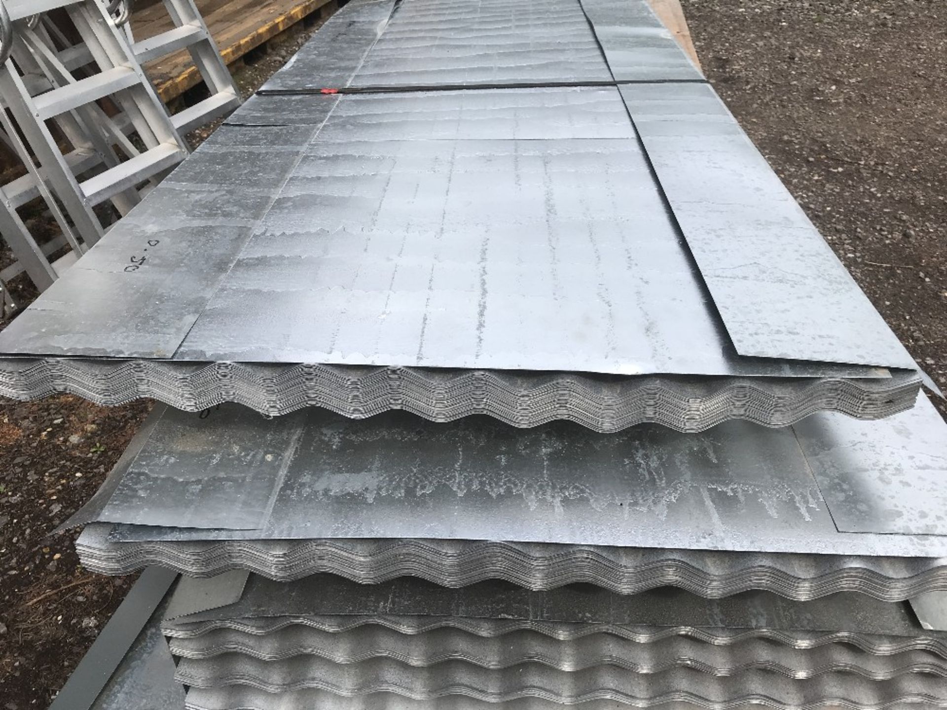 Pack of 50no. 10ft length corrugated galvanised roof sheets
