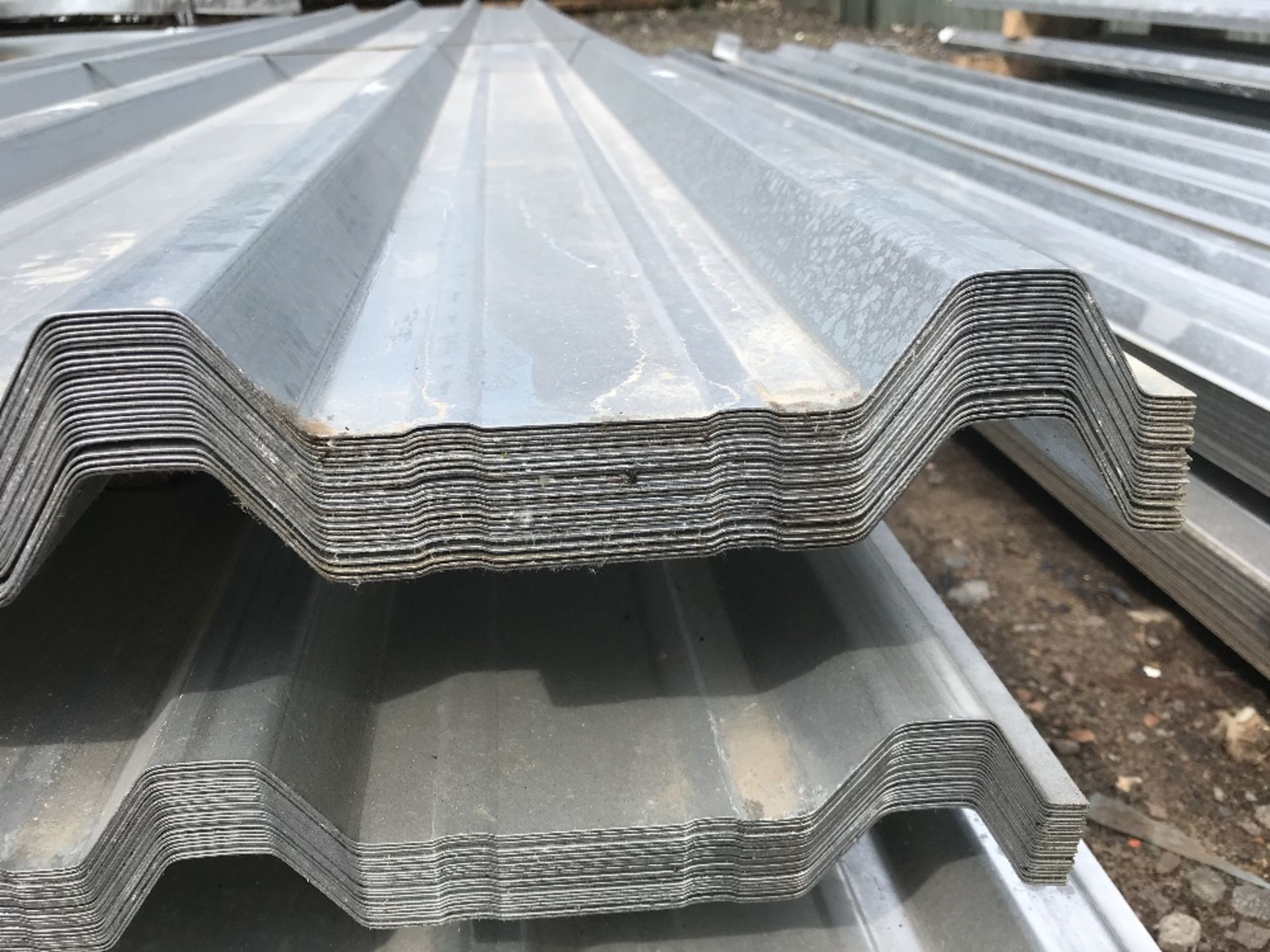 Pack of 50no. 10ft galvanised box profile roof sheets