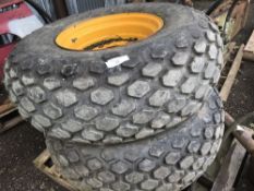 Pair of grass tyres for JCB 926 forklift