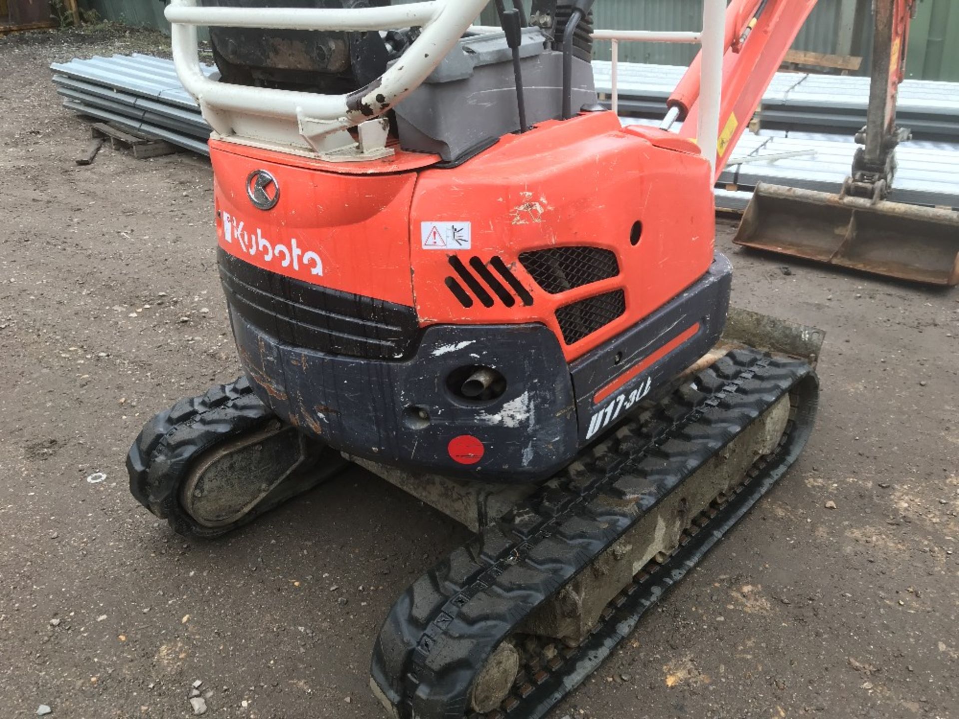 KUBOTA U17-3 EXPANDING TRACKED EXCAVATOR, YR2011, 1NO. BUCKET, 3078REC.HRS, SN: 14805 When tested - Image 7 of 8