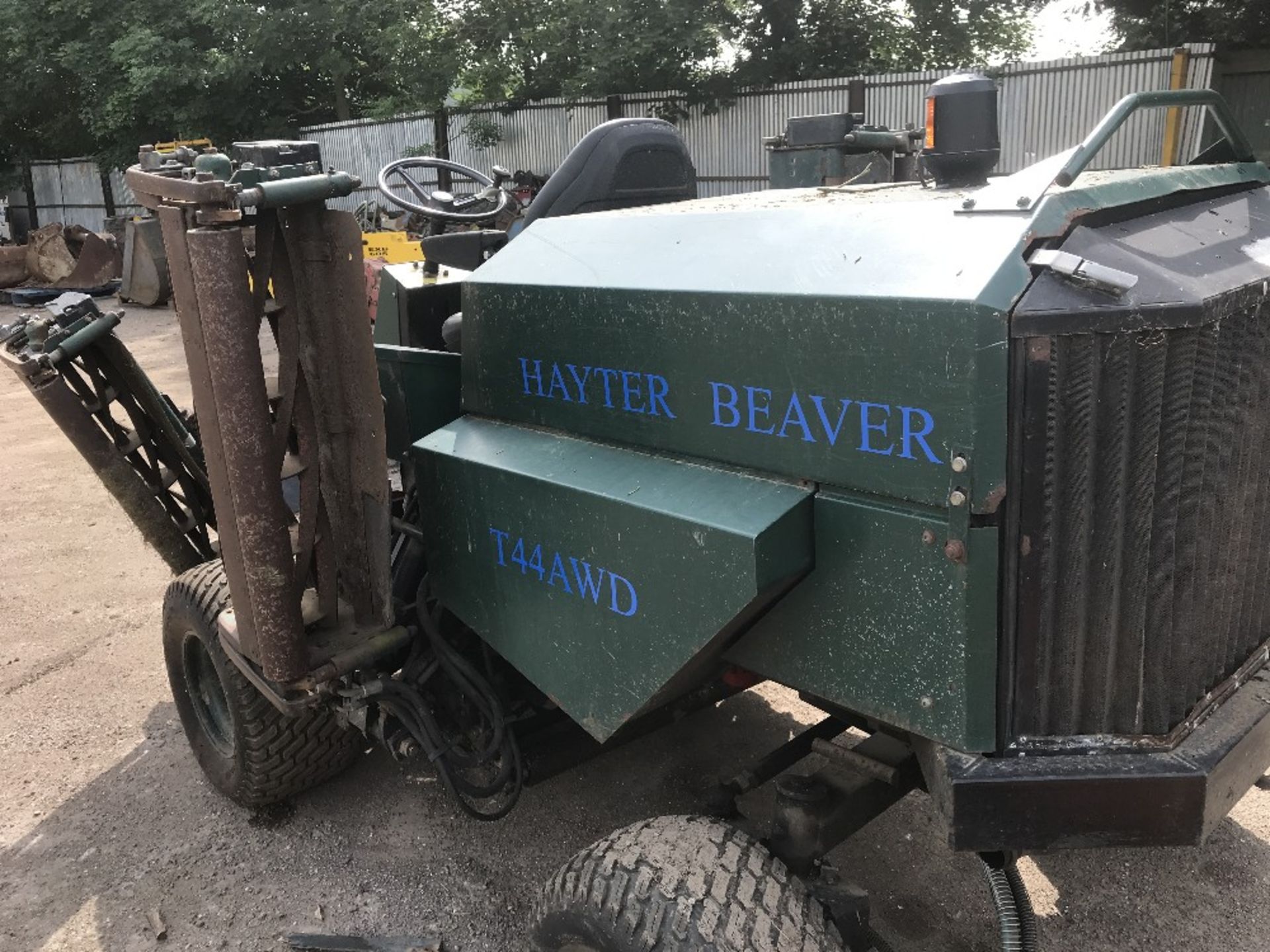 Hayter Beaver T44 4wd ride on mower, recent new tyres, cylinders and drive pump, sold due to - Image 3 of 5