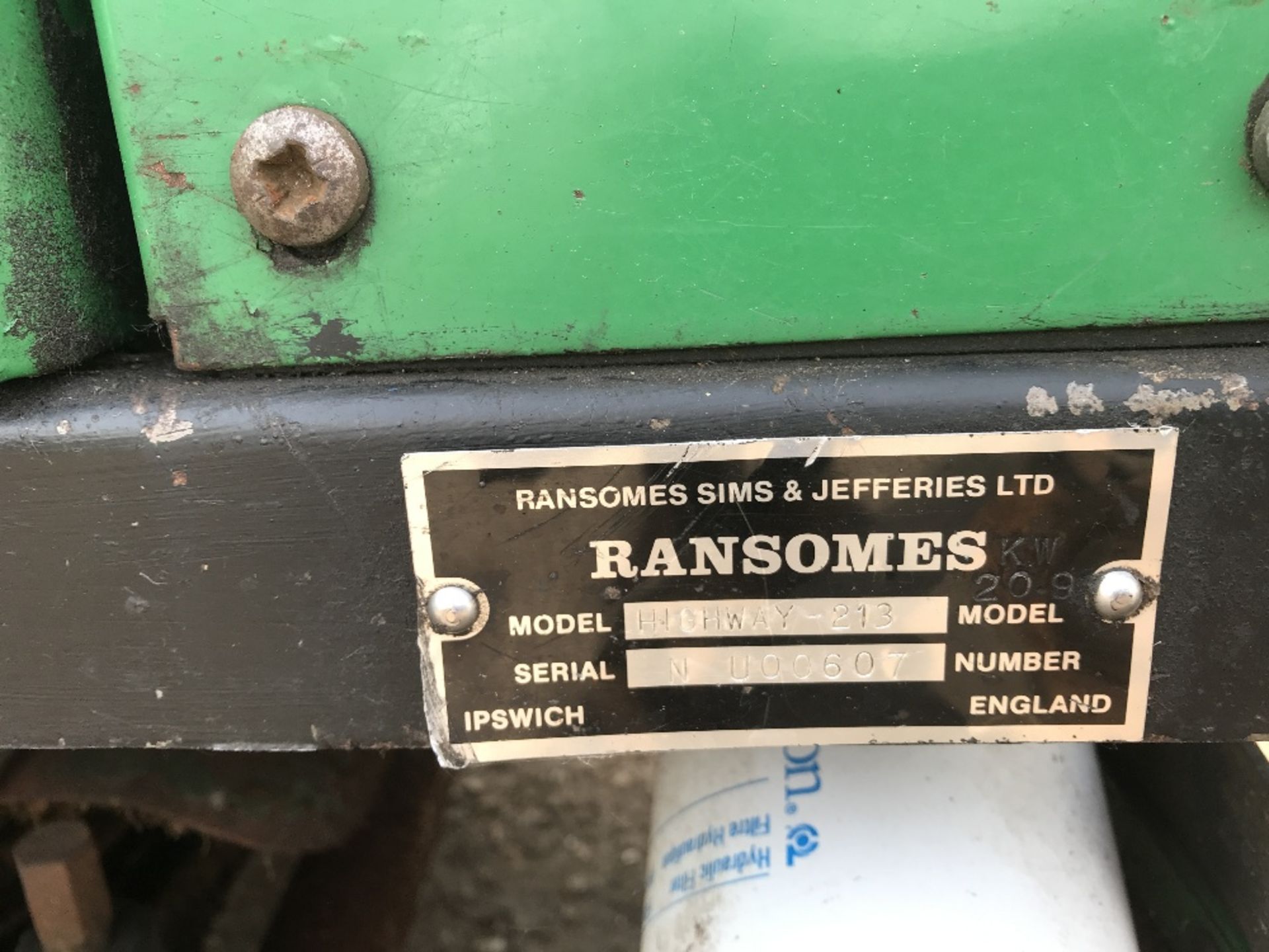 RANSOMES 213 TRIPLE MOWER.….sold under the Auctioneer's Margin Scheme, therefore NO VAT chargeable - Image 6 of 7