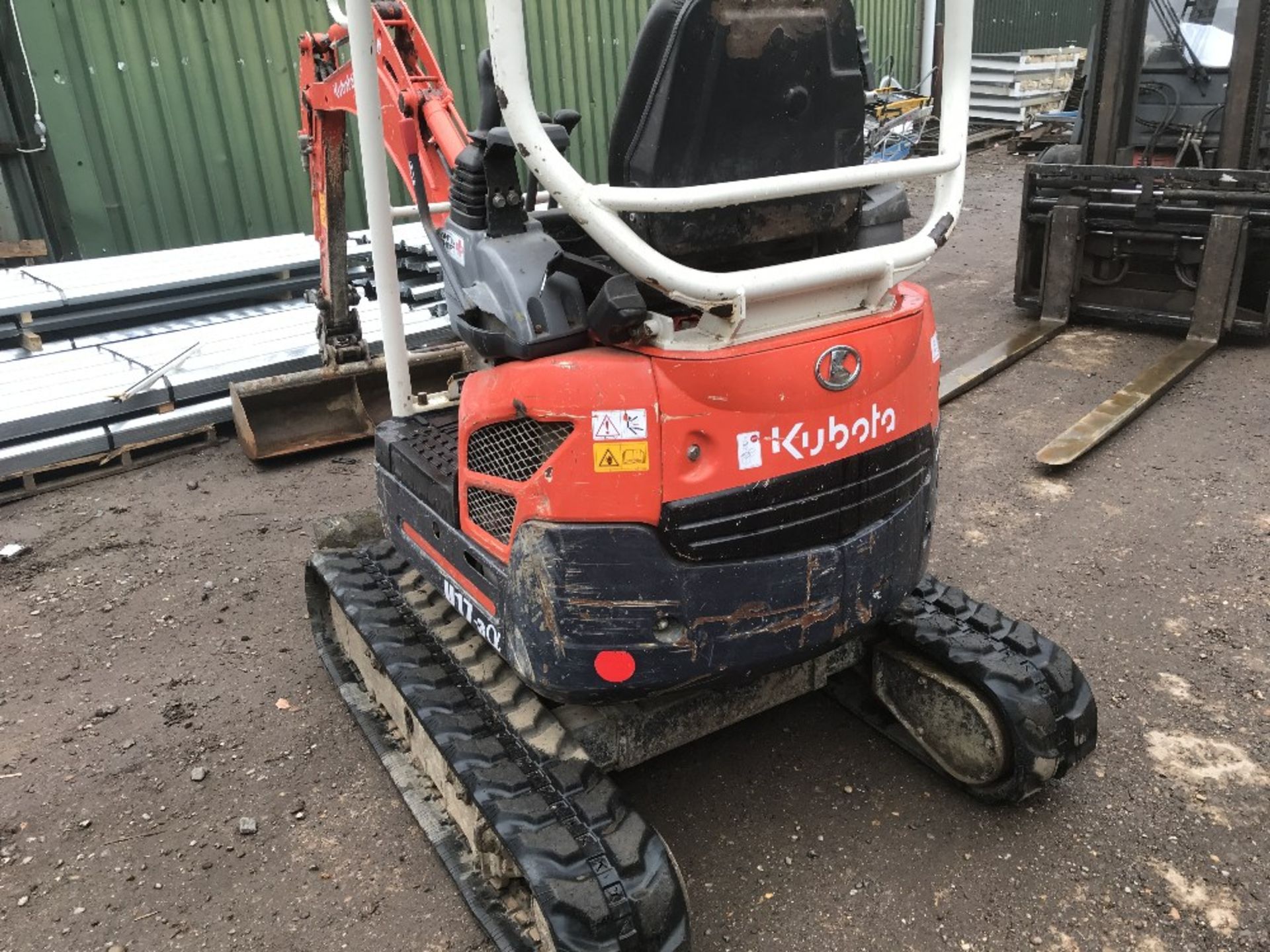 KUBOTA U17-3 EXPANDING TRACKED EXCAVATOR, YR2011, 1NO. BUCKET, 3078REC.HRS, SN: 14805 When tested - Image 6 of 8