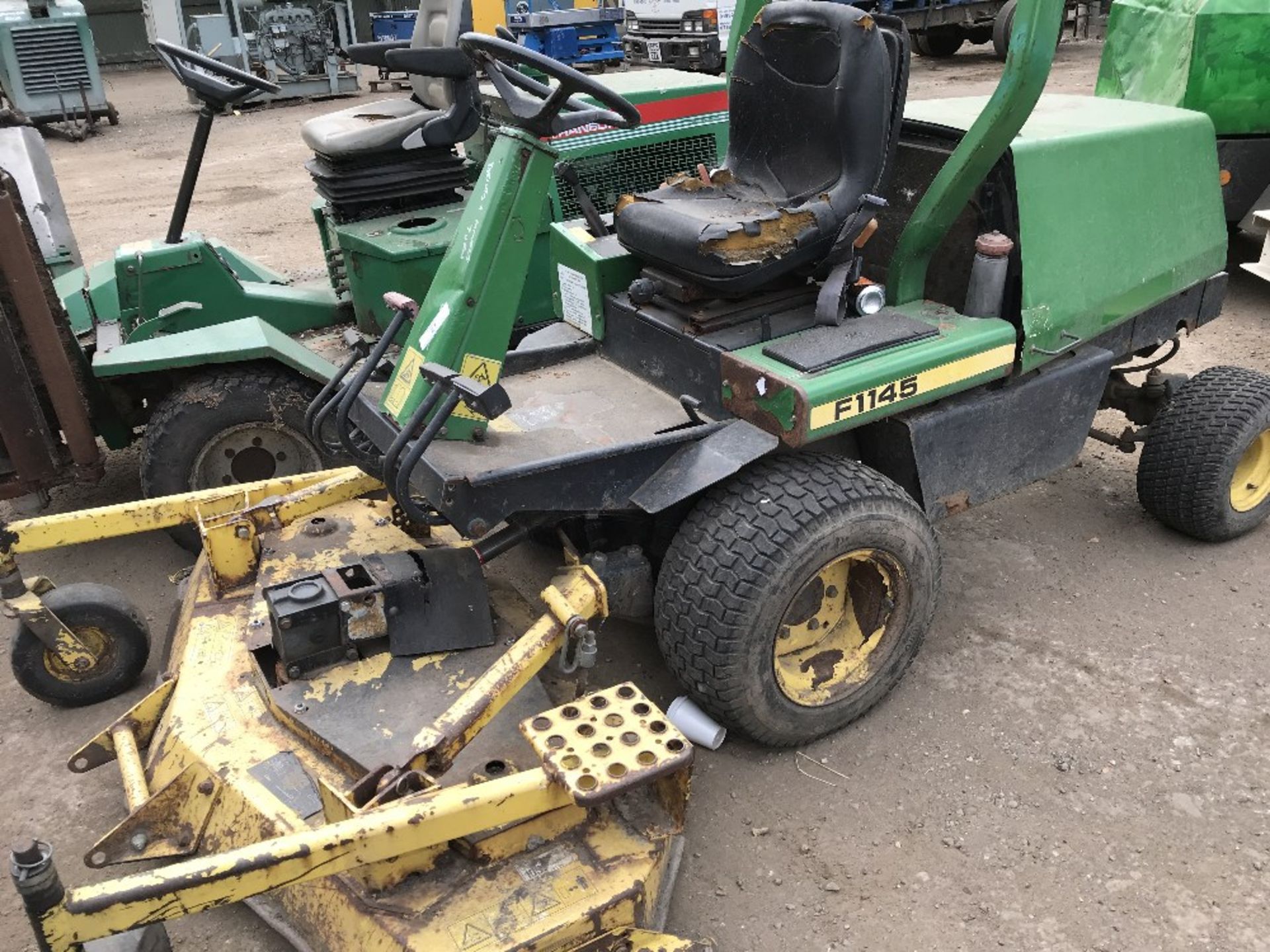 JOHN DEERE F1145 OUTFRONT ROTARY MOWER SN:M01145A185627 WHEN TESTED WAS SEEN TO RUN AND DRIVE AND