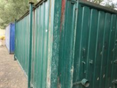 GREEN 20FT STEEL STORAGE CONTAINER, NO VAT ON HAMMER PRICE