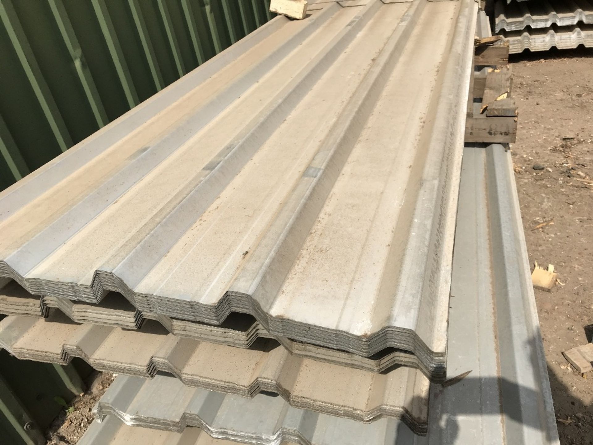 Pack of 50no. 10ft galvanised box profile roof sheets