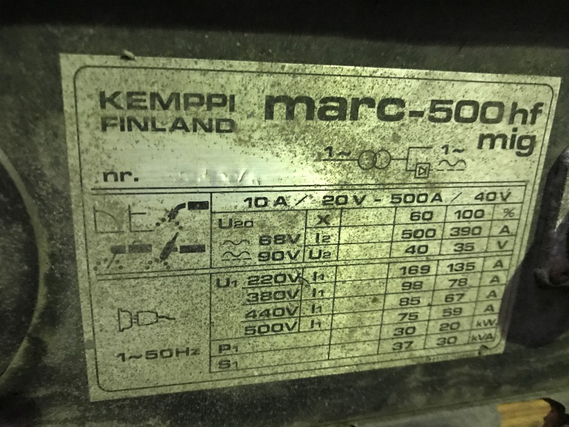 MARC500 MIG WLEDER PLUS ASSOCIATED EQUIPMENT AS SHOWN, SOURCED FROM COMPANY LIQUIDATION - Image 3 of 5