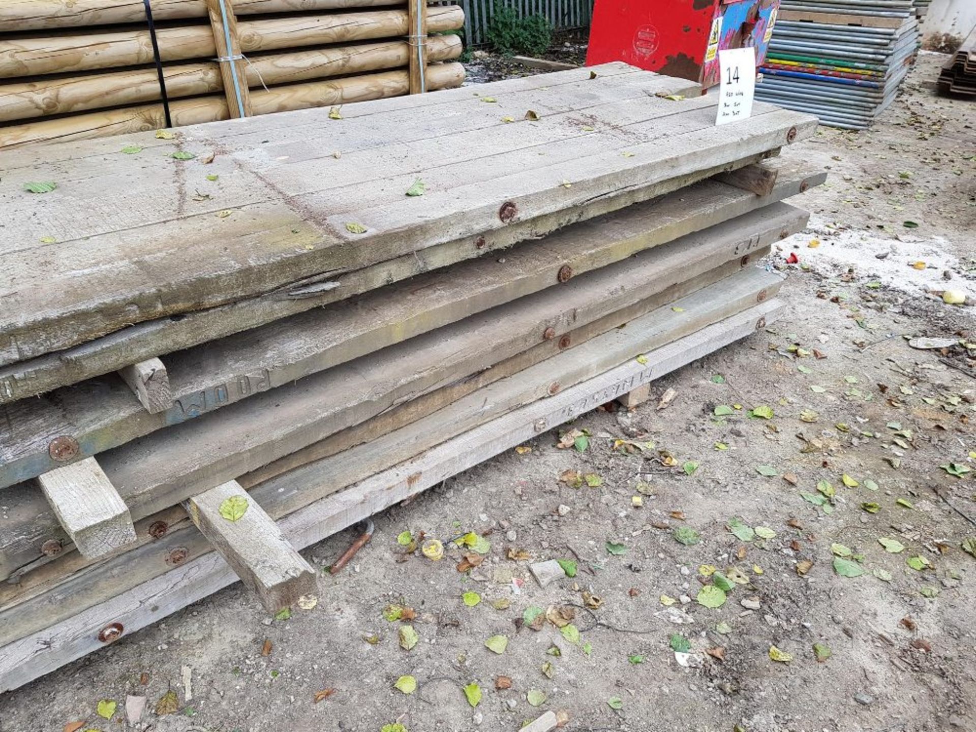 Wooden Navi/bog Mats 950mm Wide, 75mm Thick 8No @ 5.0m, 4No @ 3.0m LOT LOCATION: 2 Main Road,