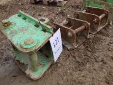 Excavator Attachments - Saddles Various sizes; 7No LOT LOCATION: TN14 6EP. OKEEFE STORAGE YARD, 2