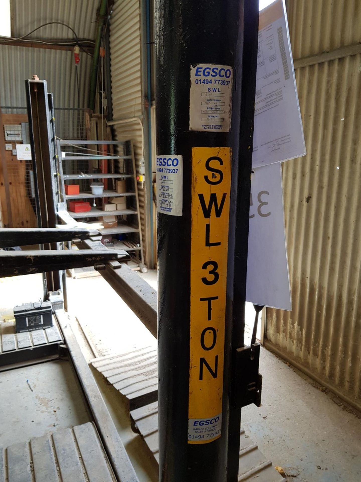 Bradbury 3T Car Lift - 6m long NB: Will be disconnected from the mains supply. Buyer responsible for - Image 7 of 7