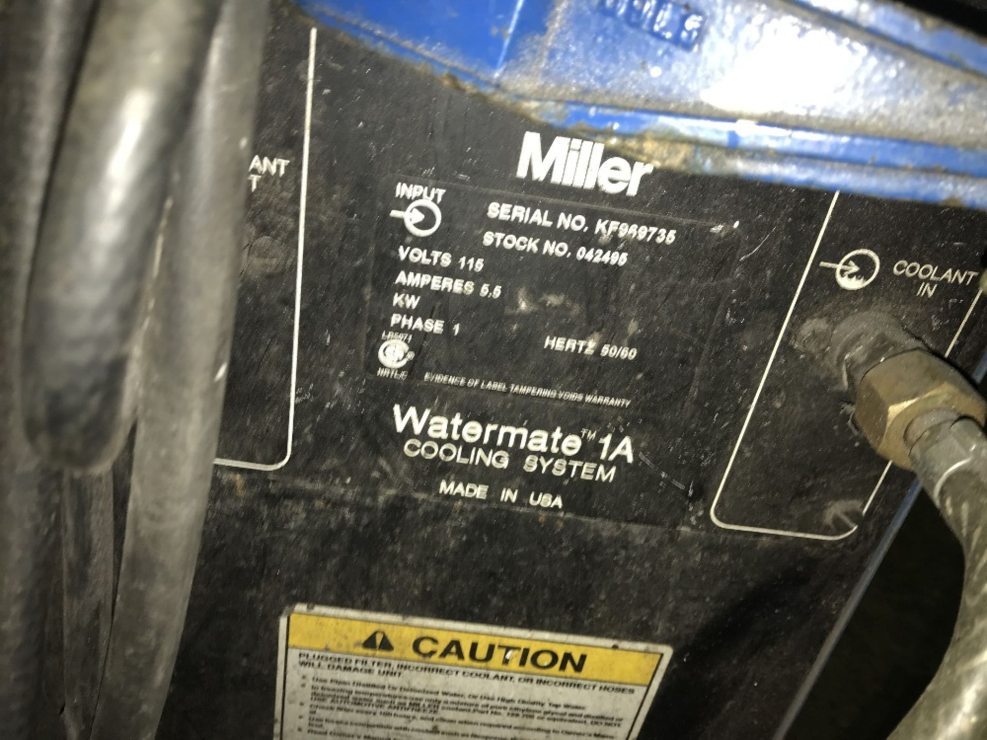 MILLER SYNCROWAVE 500 ARC WELDER, WITH WATERMATE COOLING SYSTEM, TIG2 ,SOURCED FROM COMPANY - Bild 3 aus 4