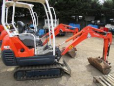 KUBOTA KX36-3 MINI DIGGER WITH 3 NO BUCKETS 2240 REC HRS SN:79041 YEAR 2011 BUILD RED KEY TO