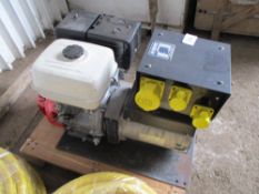 5KVA HONDA ENGINED EUROPOWER PETROL GENERATOR, 110v POWER OUTLETS