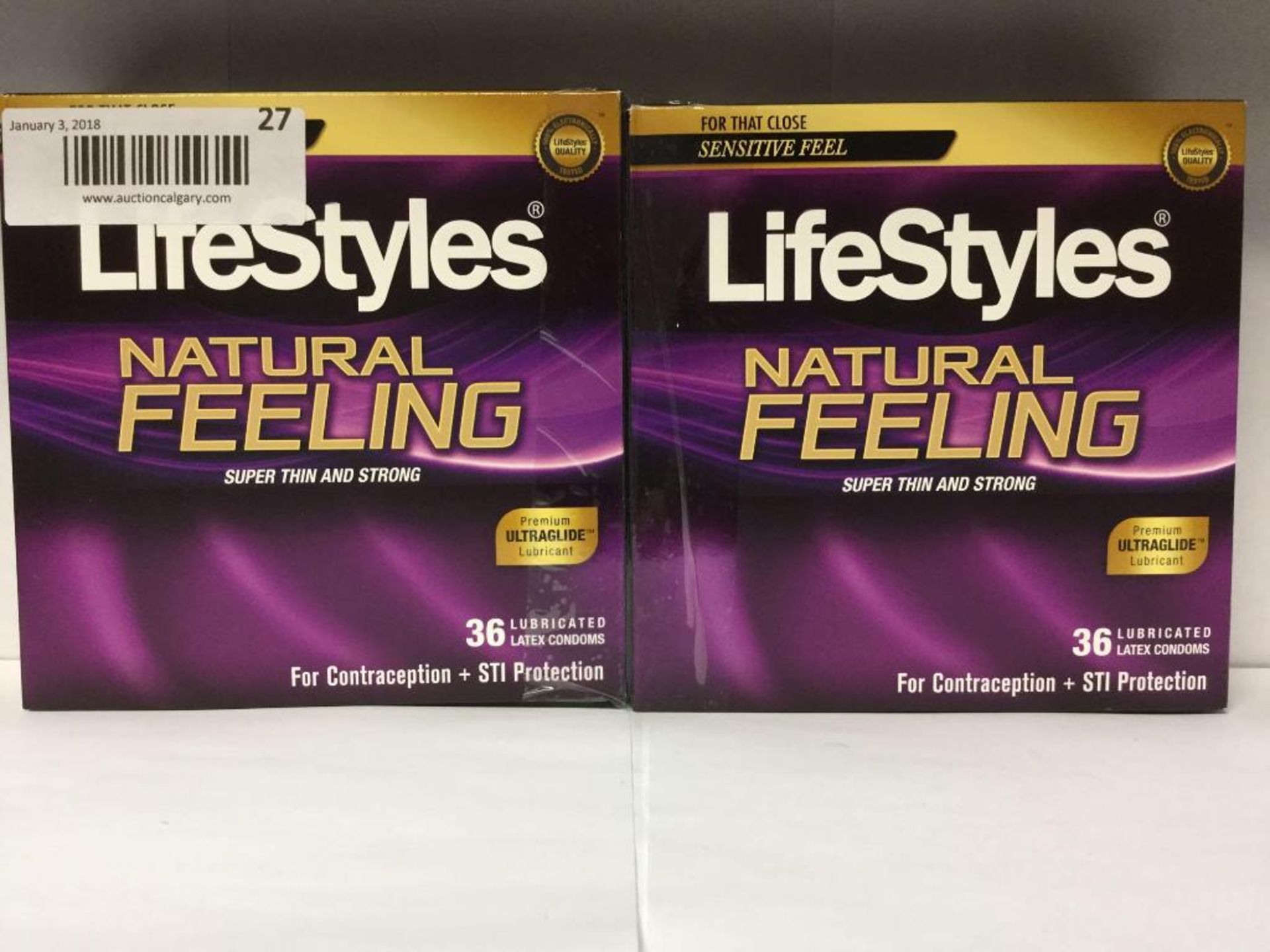 Lot of 2 x 36 Life styles Latex Condoms