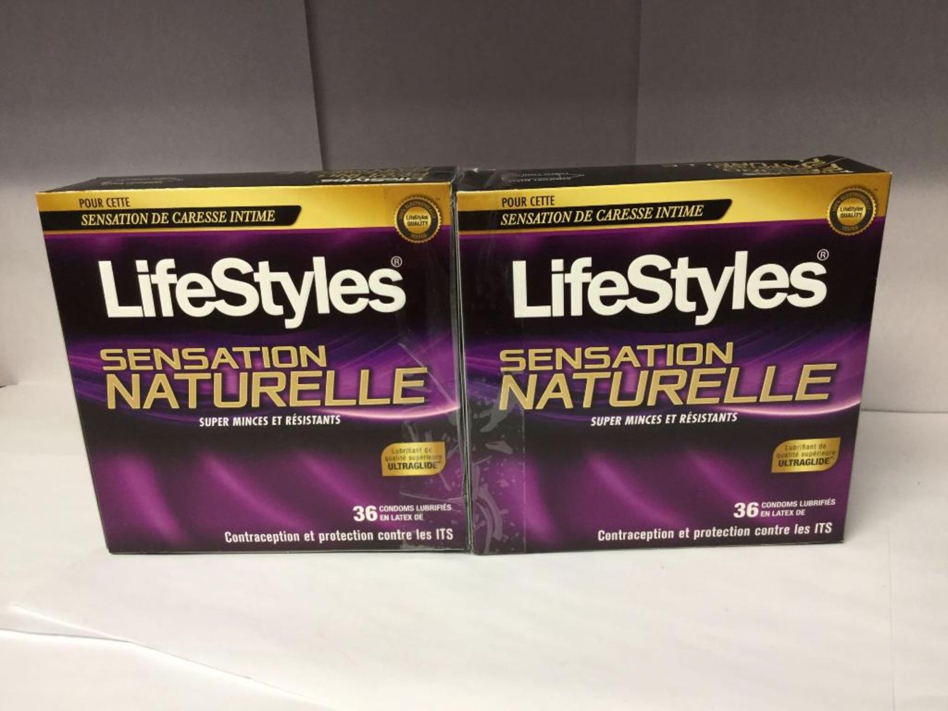 Lot of 2 x 36 Life Styles lubricated latex Condoms