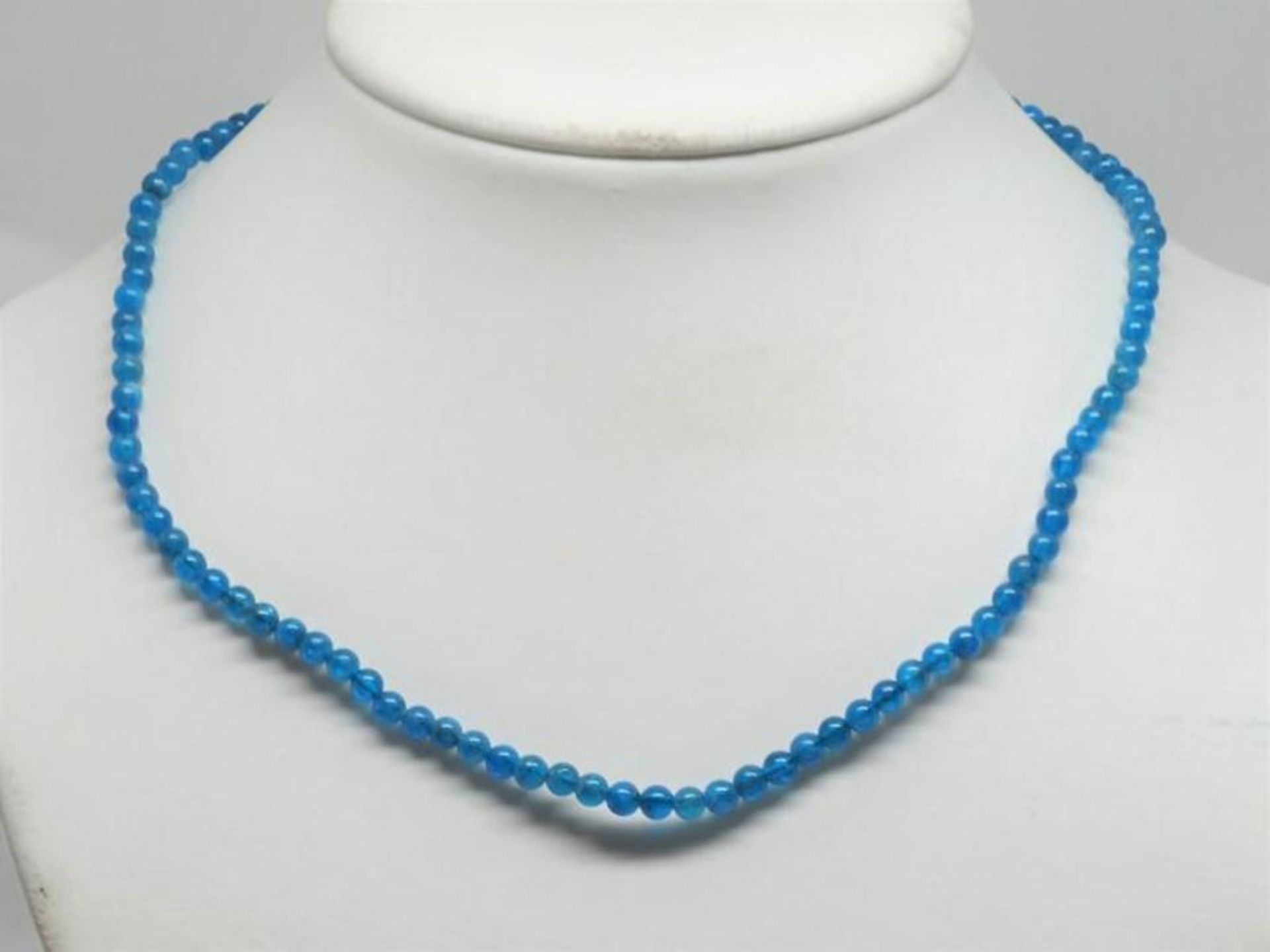 Sterling Silver Apatite Bead Necklace Retail $200